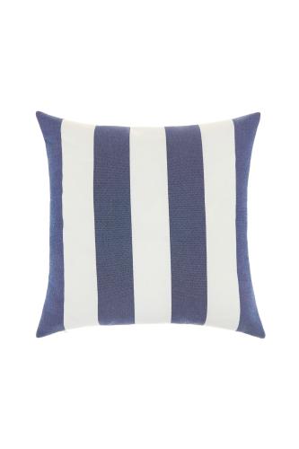Coincasa διακοσμητικό μαξιλάρι αδιάβροχο με ριγέ σχέδιο 45 x 45 cm - 007153959 Λευκό - Μπλε